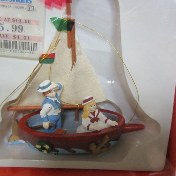 SET OF 3 ALL YEAR ORNAMENTS NAUTICAL THEMED - Picture 2 of 4
